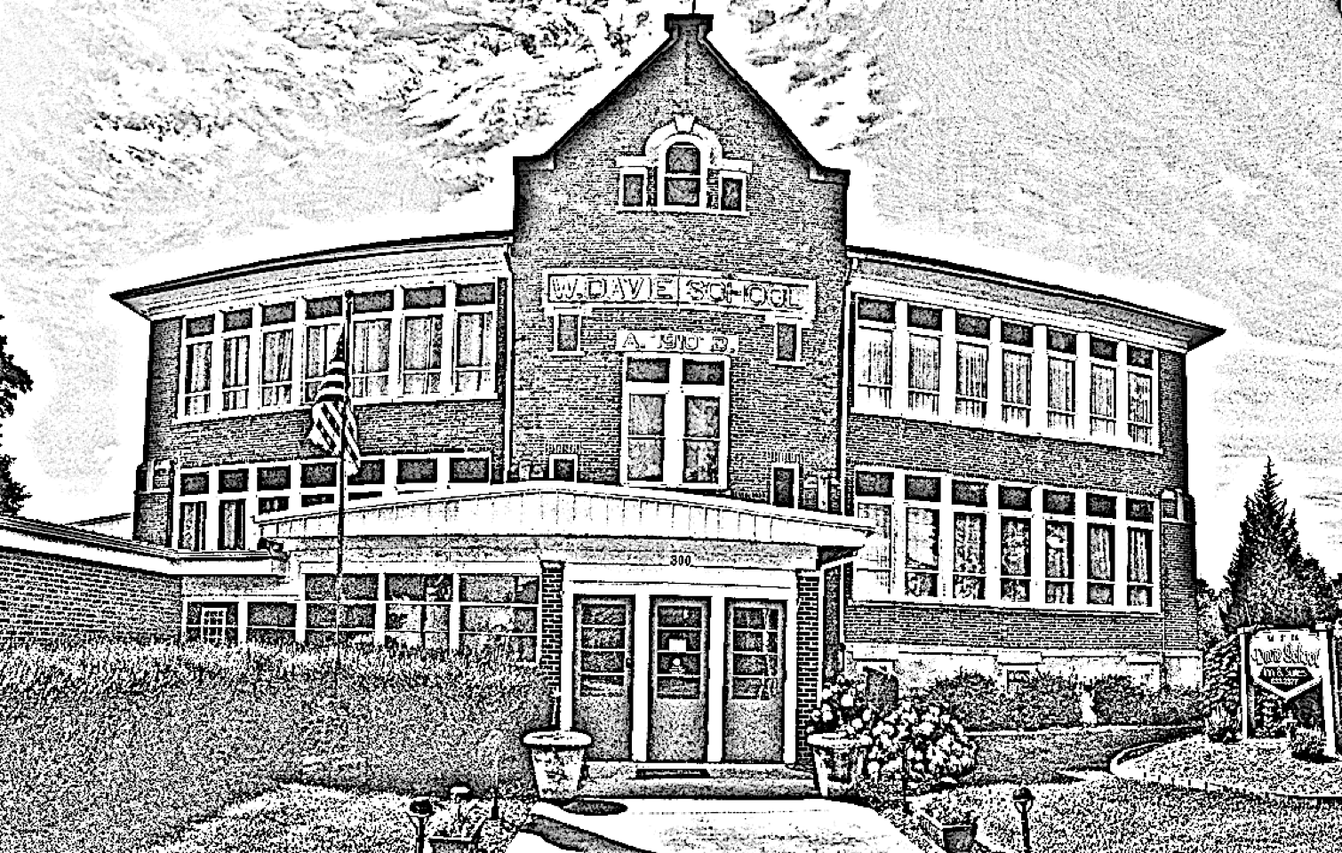 Drawing of Davie School Inn